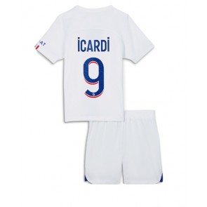 Paris Saint-Germain Mauro Icardi #9 kläder Barn 2022-23 Tredje Tröja Kortärmad (+ korta byxor)